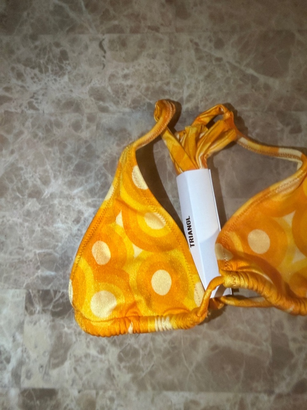 triangl swimwear Kids Orange Retro Circle Print Bikini Set - Picture 7 of 11